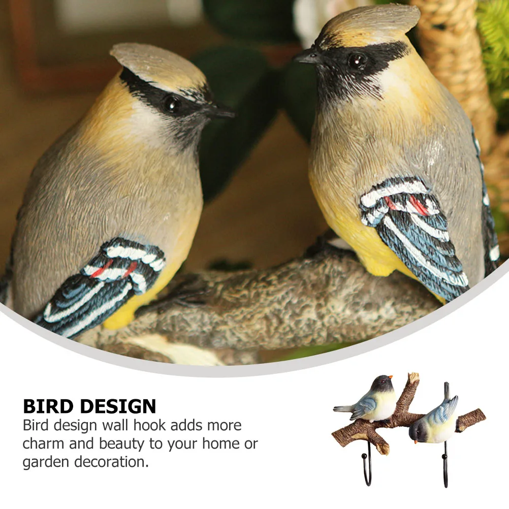 

Resin Iron Wall Hook Bird Shaped Hanger Corrosion Resistant Wear Proof Easy Clean Home Storage Decorative Hook Wall Mount