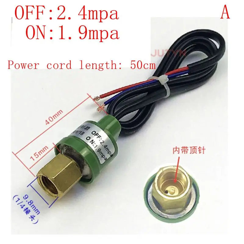 OFF: 2.4Mpa ON: 1.9Mpa Air conditioning heat pump/compressor high pressure protector pressure protection switch