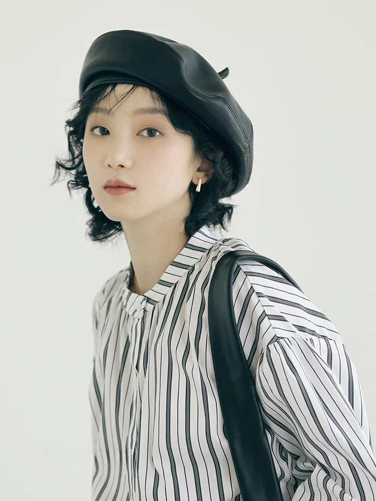 fuchema-アーティスティック-レトロ-pu-レザー-ベレー帽-レディース-秋冬-韓国風-日本風-多用途-ペインターズキャップ