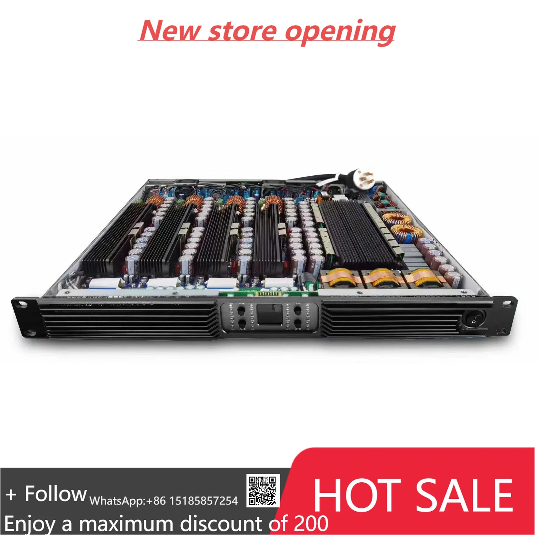 R43000W wzmacniacz o dużej mocy 1U 4 kanały 17200 W klasa D dla profesjonalnego użytku koncertowego 2 kanały 8600 W