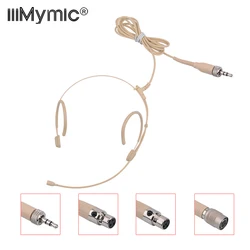 Professional Headset Microphone For Sennheiser Shure AKG Bodypack 3.5mm Locking 4 pin 3pin Condenser Headworn Mic Thick Cable