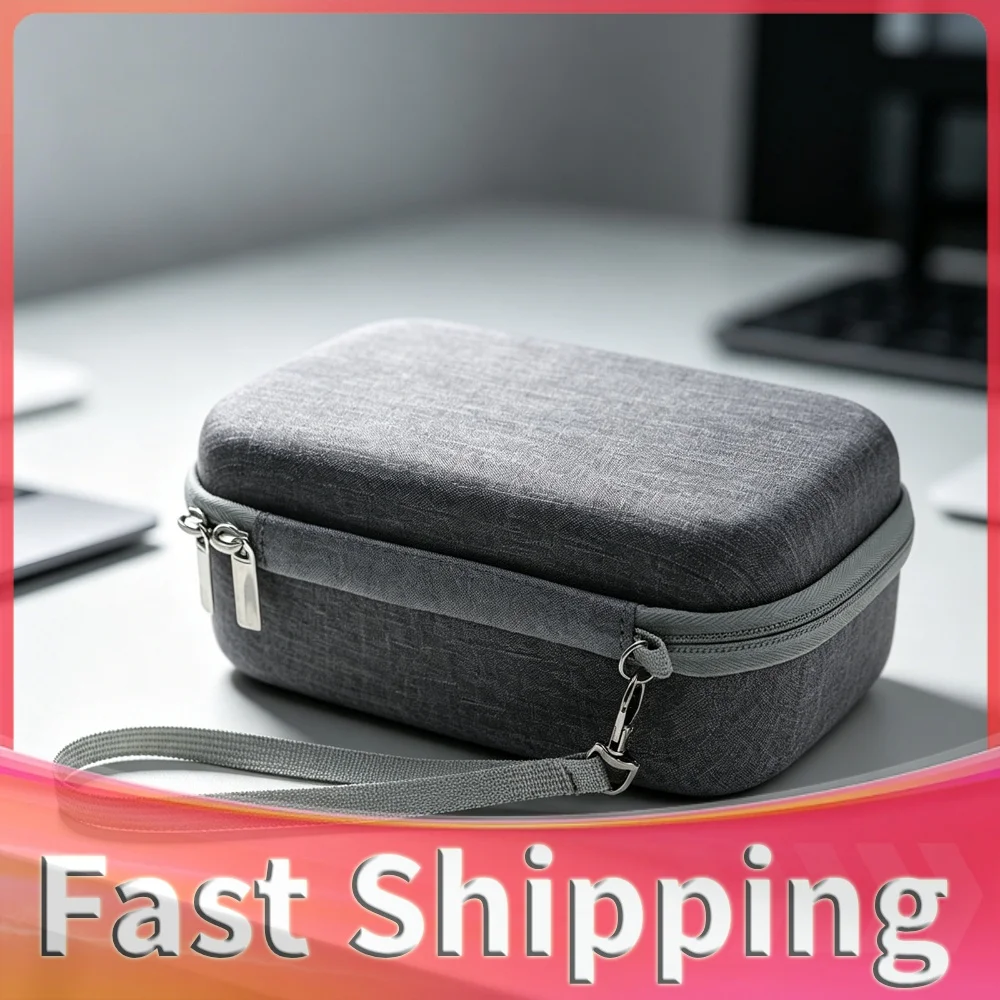 Hard Protective Storage Case for NIIMBOT/Jingchen M2 Label Printer Protective Box with Wrist Strap & Zipper Scratch-Resistant