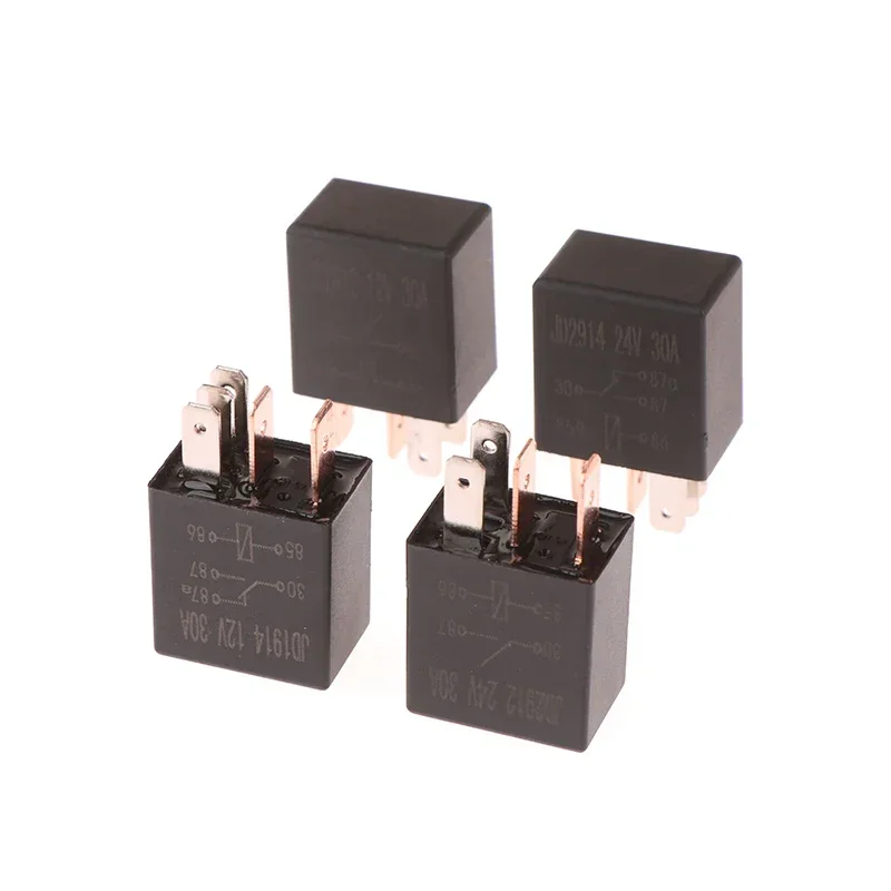 Toma de relé violeta automotriz de 4 pines/5 pines 30A 12V/24V con cable con Terminal dispositivo de Control automotriz relé de coche automático