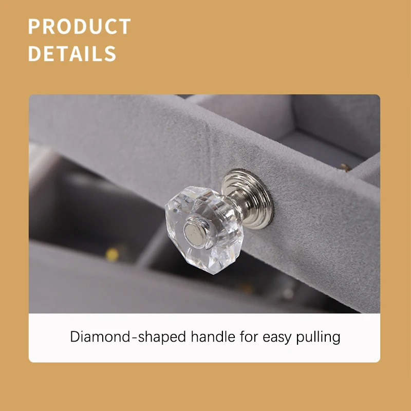 

Прозрачная коробка-органайзер для ювелирных изделий, витрина, 3-слойная, серьги, ожерелье, пластиковые коробки для колец, поднос для ювелирных изделий, подарки