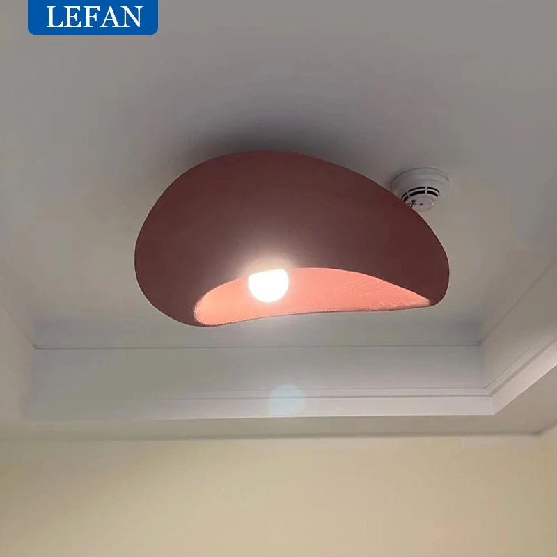 Nordic Minimalist Led Ceiling Lamps Chandelier Cream Style Bedroom  E27 Ceiling Lights Lustre Decor Led Lamp Fixtures