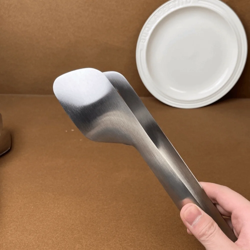 

Multifunctional 304 Stainless Steel Barbecue Clip Rust-proof Non-slip Food Tongs Matte Corrosion-resistant Cake Clamp Restaurant