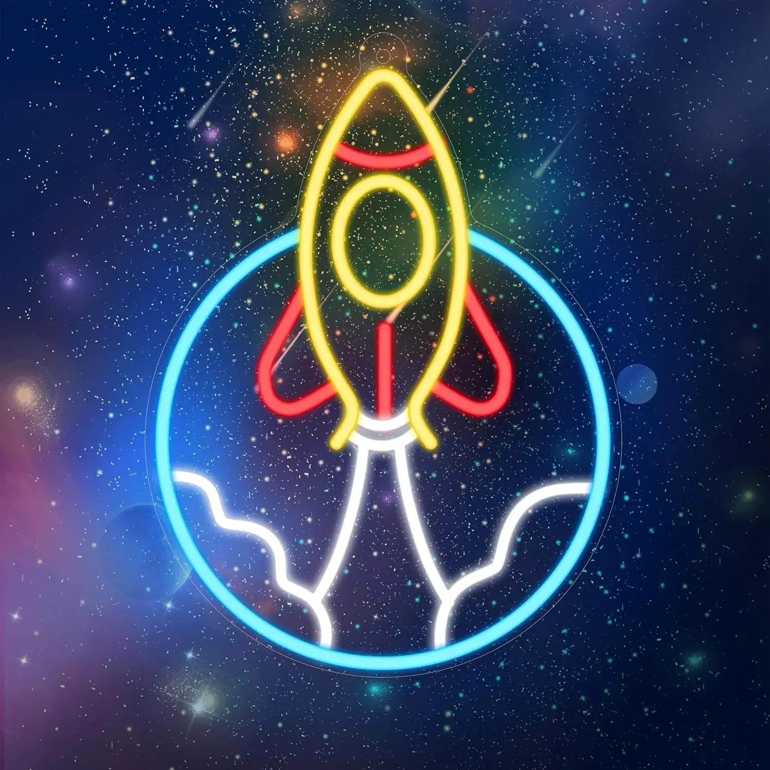

Rocket Neon Sign LED Neon Light Sign Room Decor Outdoor Indoor Night Light For Bedroom Living Room Gaming Room Birthday Gift