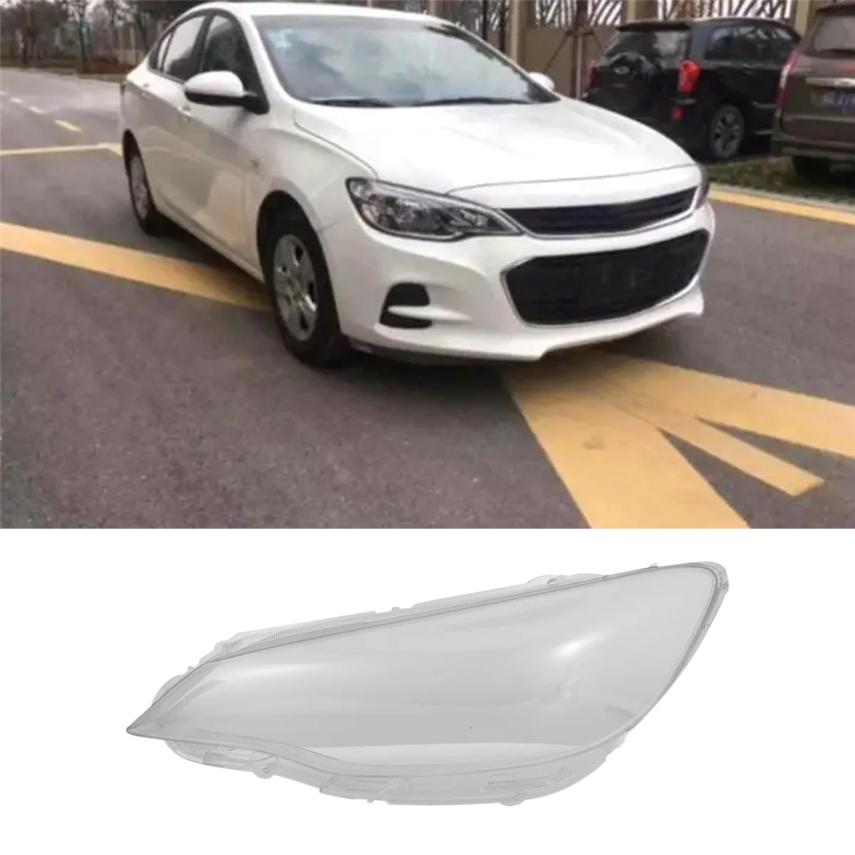 Left Side Car Headlight Lens Cover Head Light Lamp Shade Shell Glass Cover for Chevrolet Cavalier 2016-2019