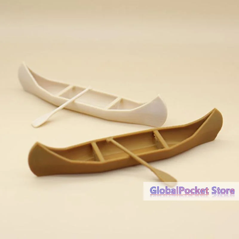 [TG823]1 Set Office Desktop Figurines Canoe Ornament Dollhouse Plastic Sailing Boat Model Miniature Landscape Home Decoration