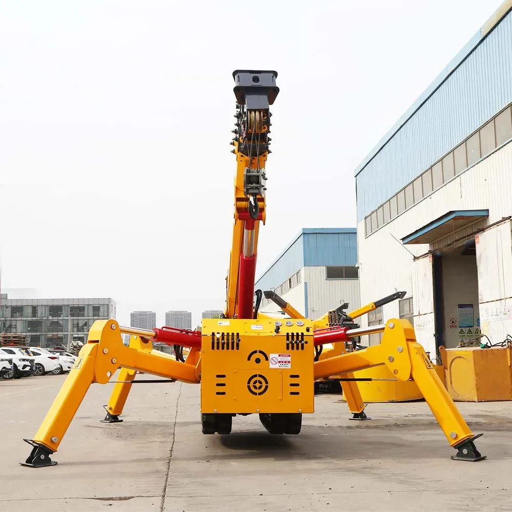 Mobile Micro Crawler Crane 3 Ton Telescopic Boom Small Hydraulic Diesel Engine Mini Spider Crane Cheap Price