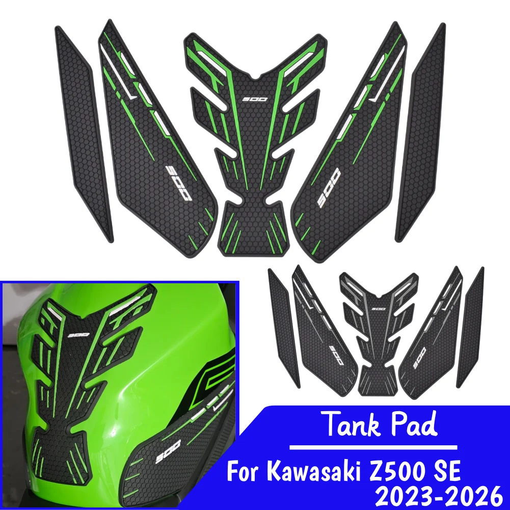 

For Kawasaki Z 500 SE 2023-2026 Z500 Tank Pad Stickers Gas Protector Motorcycle Kit Knee Protection Sticker Decals Accessories