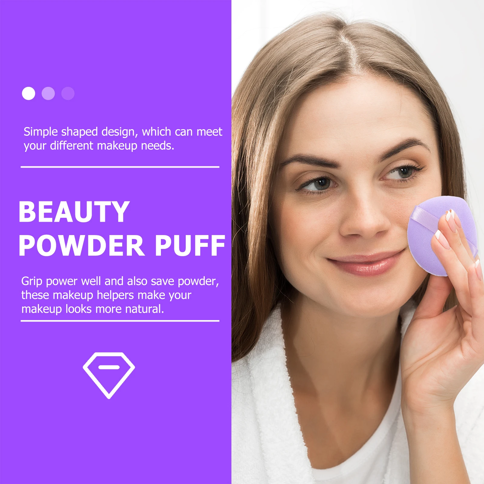 

10Pcs Bright Color Finger Puff Ideal for Loose Powder Foundation Cream Blending Smooth Finish Reusable Makeup Puff for on-The-Go