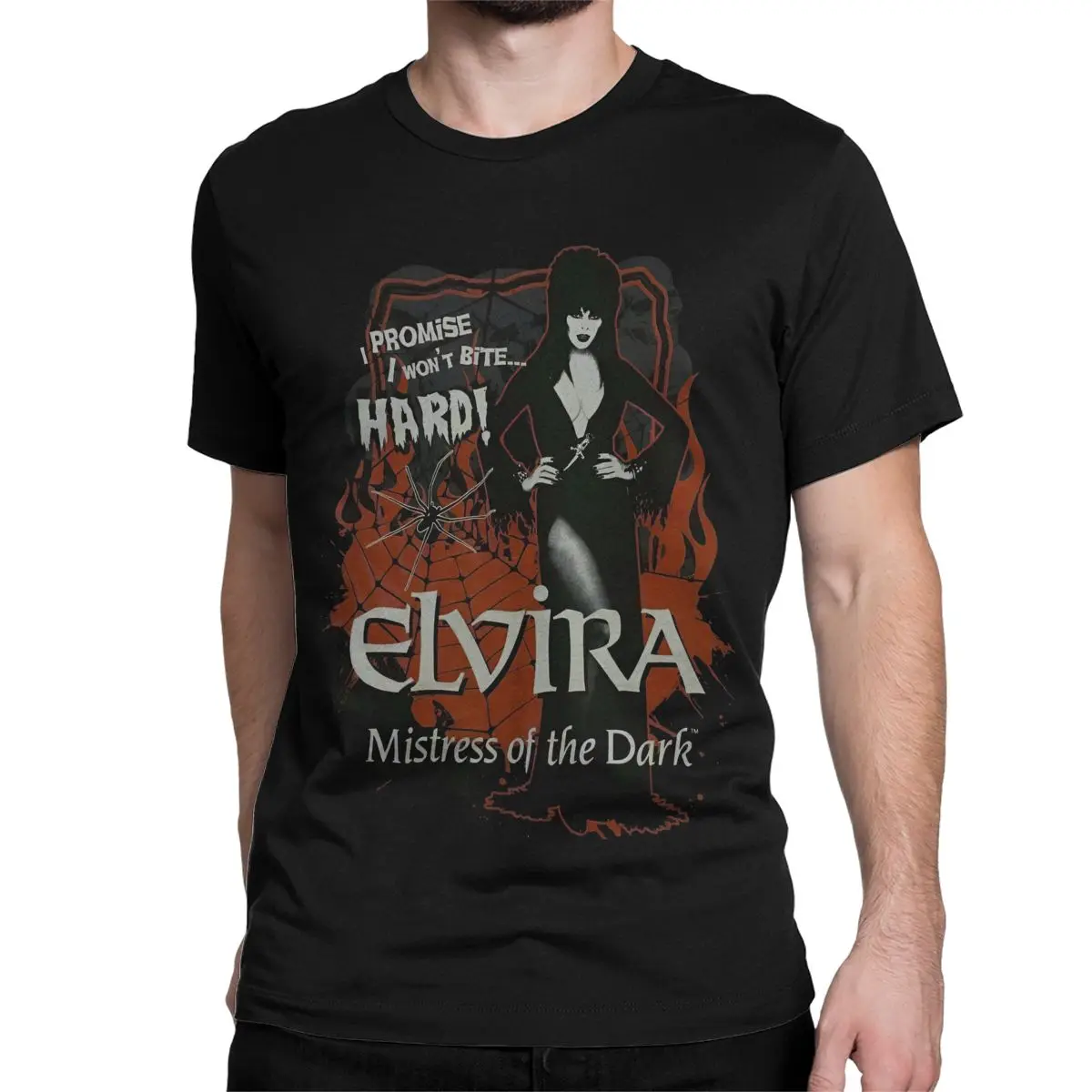 Elviras Horror Mistress Of The Dark T Shirt Men Women's Cotton Fun T-Shirt Film Comedy Tees Short Sleeve Clothing Gift Idea