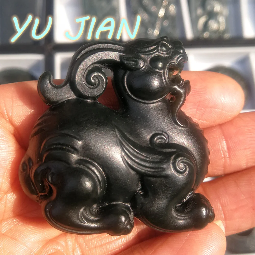 

Pixiu Natural Hetian-jade Pendant Real Certification Jade Exquisitely Hand-carved Quality Necklace Perfect Jewelry