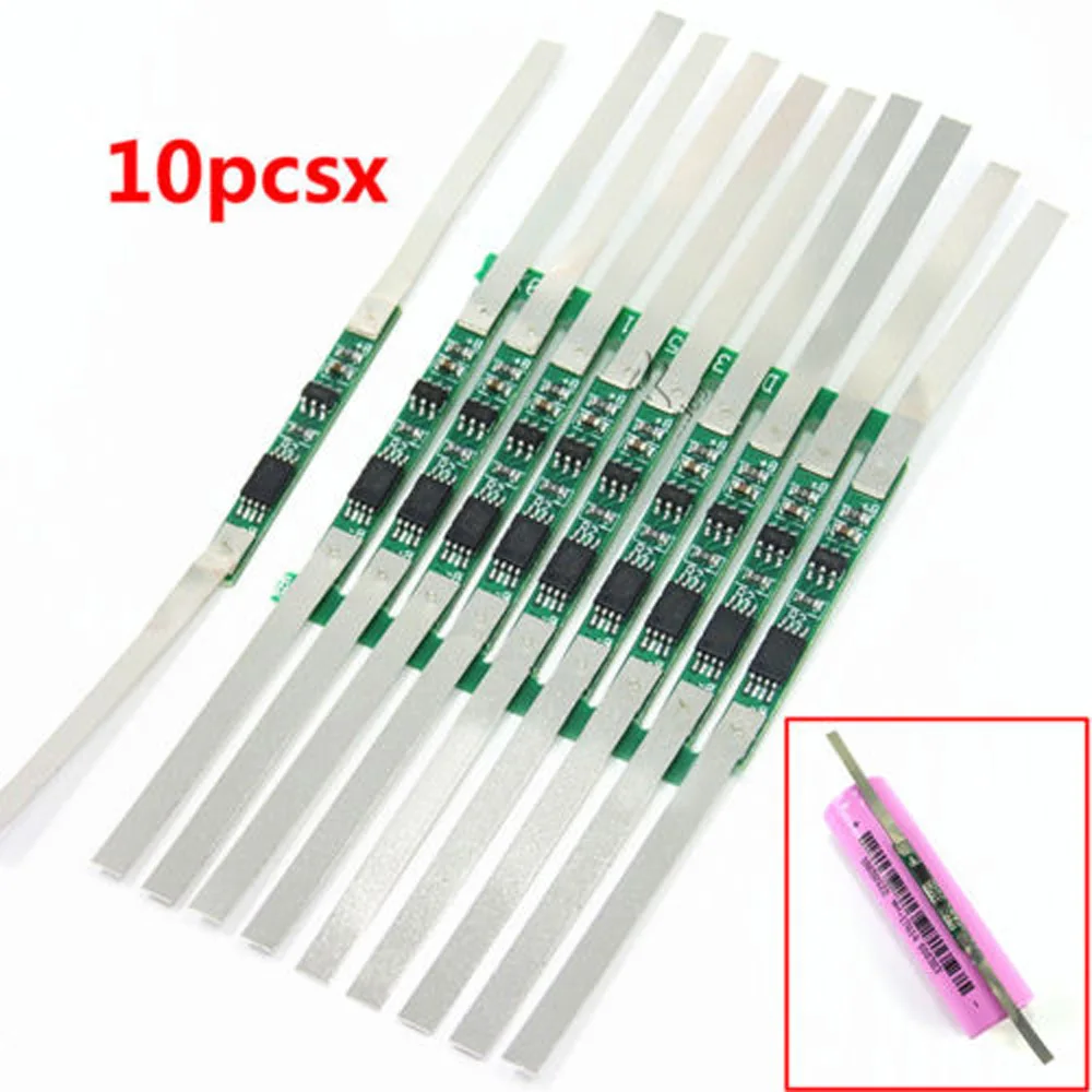 

10pcs Battery Lithium Protection Board With Nickel Strip Welding For Different Shapes Of 3.N Capacity Lithium Batteries Replace