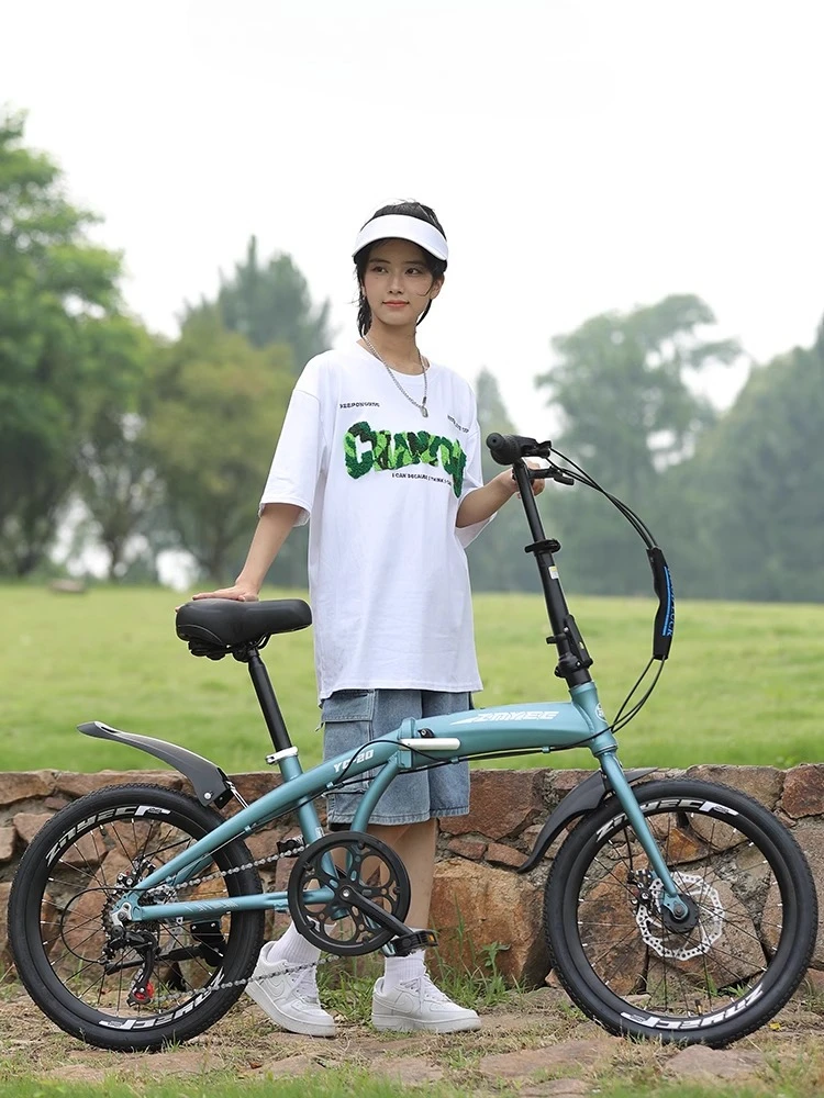 Aluminium vouwfiets 20-speed schijfremmen Lichtgewicht draagbaar forens Voorgemonteerd Compact Volwassen Mannen Vrouwen Studenten Weg