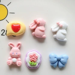 10 Pcs New Mini Cute Cartoon Butterfly Junction Rabbit Resin Scrapbook Diy Jewellery Hairpin Accessories Decorate Craft A80