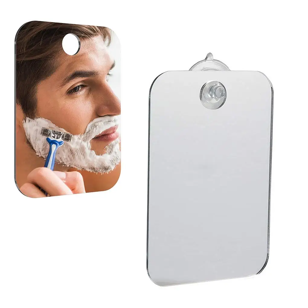 Fog-Free Travel Mirror for Shaving Fogless Bathroom Mirror with Removable Wall Suction