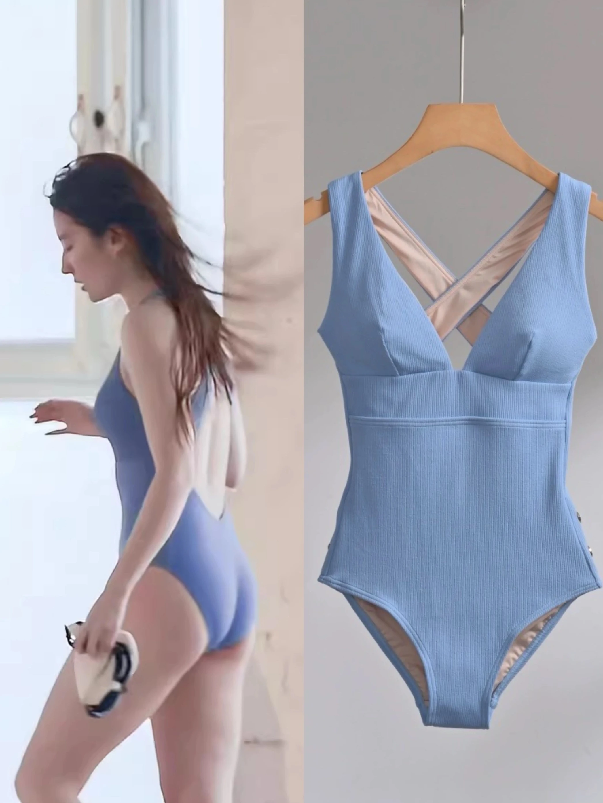 

Сексуальный цельный купальник SVO Rose S Li fei Huang mei для плавания, с фиксированными вставками для груди, без рукавов, повседневный.