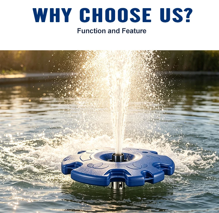 Aquaculture Machine Solar Pond Aeration System Pond Aeration Pump Floating Solar Fountain Aerator For Fishing Ponds