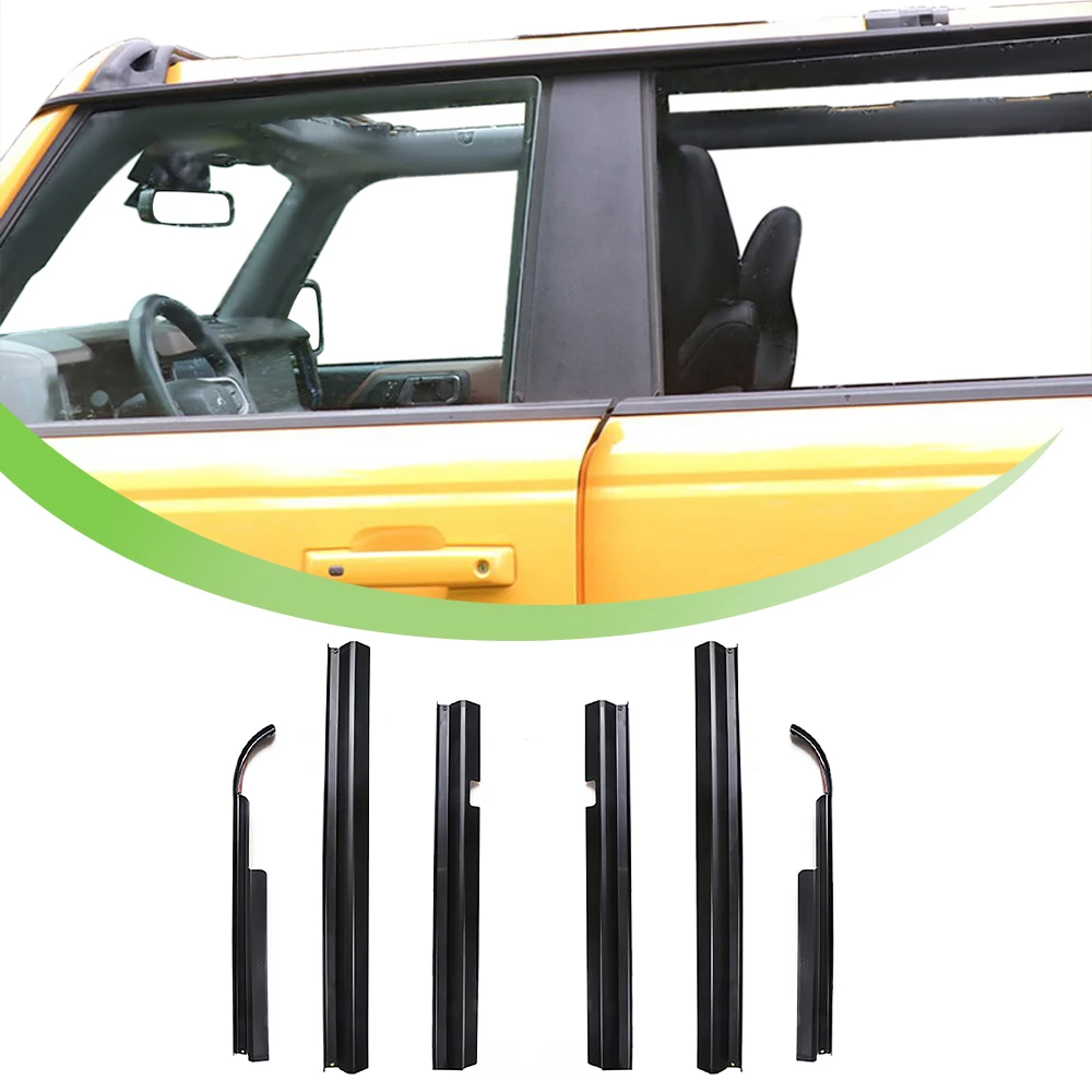 

Car Window Hardtop Rain Gutter Extensions Rainwater Diversion Channel for Ford Bronco 2021 2022 2023 4-Door Exterior Accessories