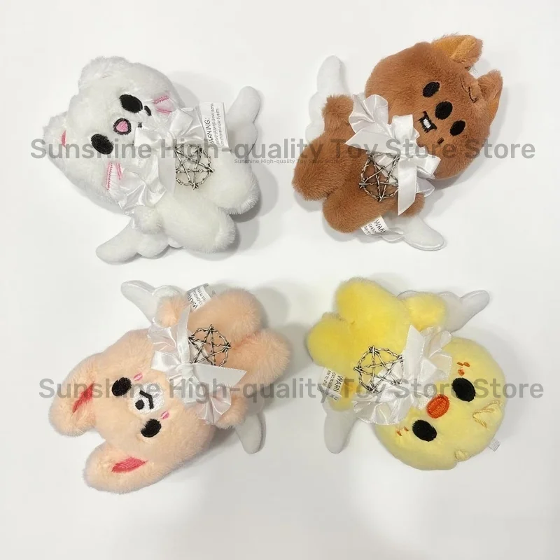 新しい浮遊キッズ純粋な天使の白い羽ぬいぐるみぬいぐるみ SKZOO ミニキーホルダー人形ペンダントクリスマスギフト
