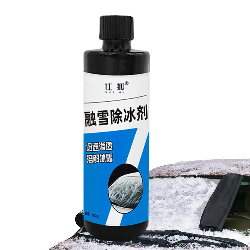 Car Deicer Spray 500ml Ice Remover Auto Ice Melting Spray Defrosting Auto Deicing Spray Windshield De Icer All Purpose Efficient