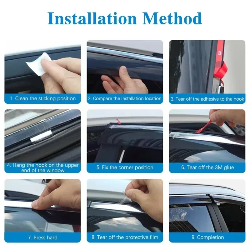 Sun And Rain Shield for Jetour X70 Plus 2021 2022 2023 2024 Waterproofs Rain Eyebrow Wind Door Deflectors Protection Accessories