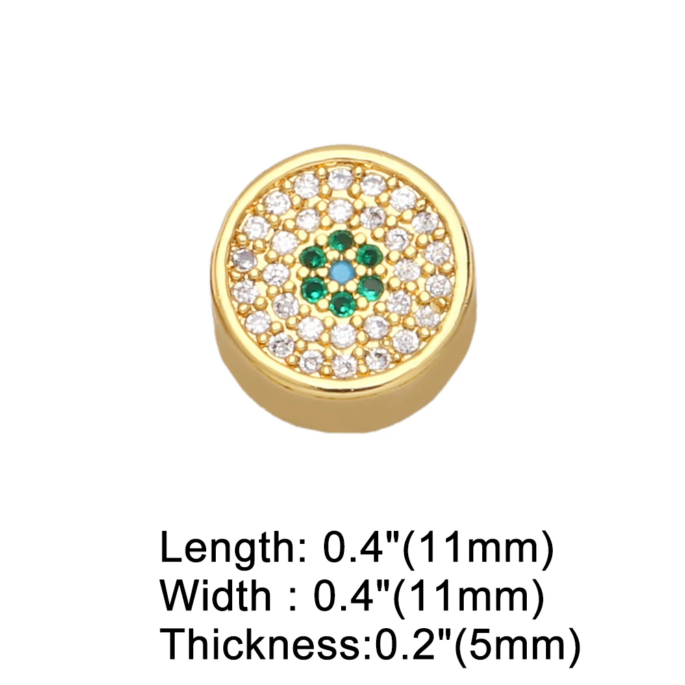 OCESRIO Multiple Color CZ Flower Charms for Bracelete Making DIY Handmade Copper Gold Plated Jewelry Making Wholesale chma168 image 6