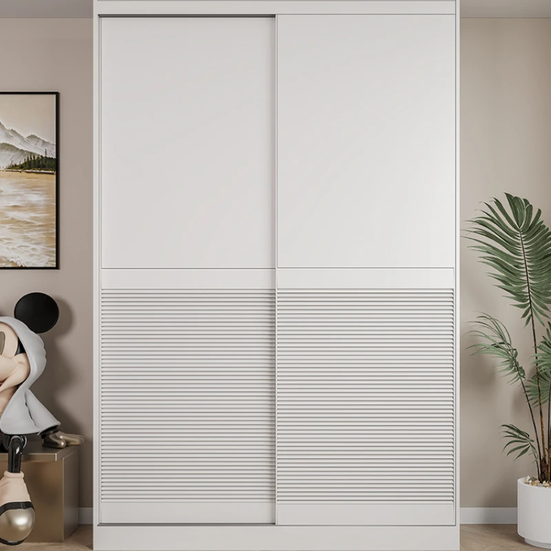 

Venetian door wardrobe ultra-thin sliding sliding children's small apartment bedroom wardrobe 40cm deep