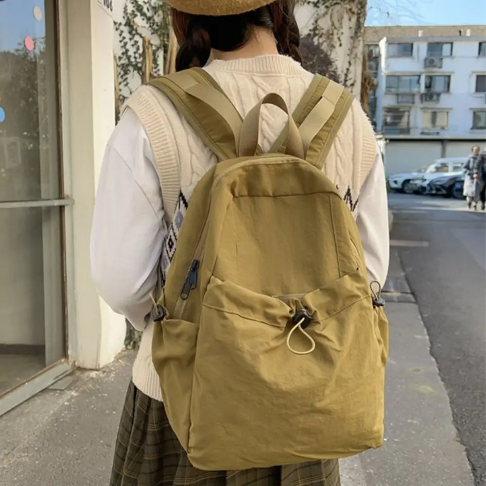 

High Quality Nylon Versatile Backpack 5 Colors Washable School Student Backpack Large Capacity Travel Bags Men Women