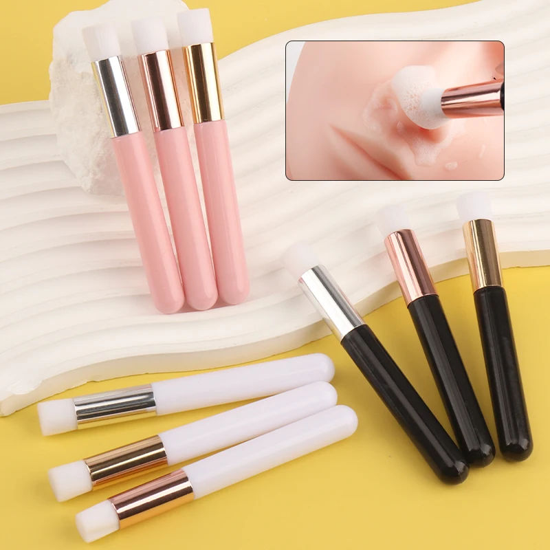 10pcs Hollow Eyelash Clean Brush Lash Shampoo Brushes For Eyelashes Extension Peel Off Nose Pore Blackhead Remover Makeup Tool