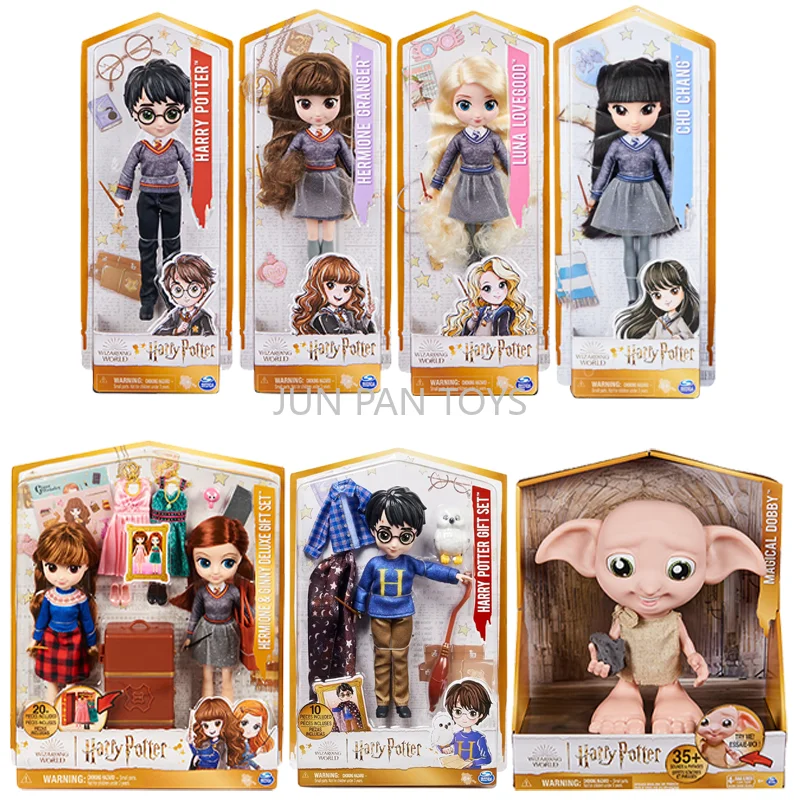 Set de Regalo de Muñecos de 8 Pulgadas del Mundo Mágico de Harry Potter, Varita, Luna, Hermione, Snape, Voldemort, Ron, Dumbledore, Figura de Juguete Clásica de la Película para Niños