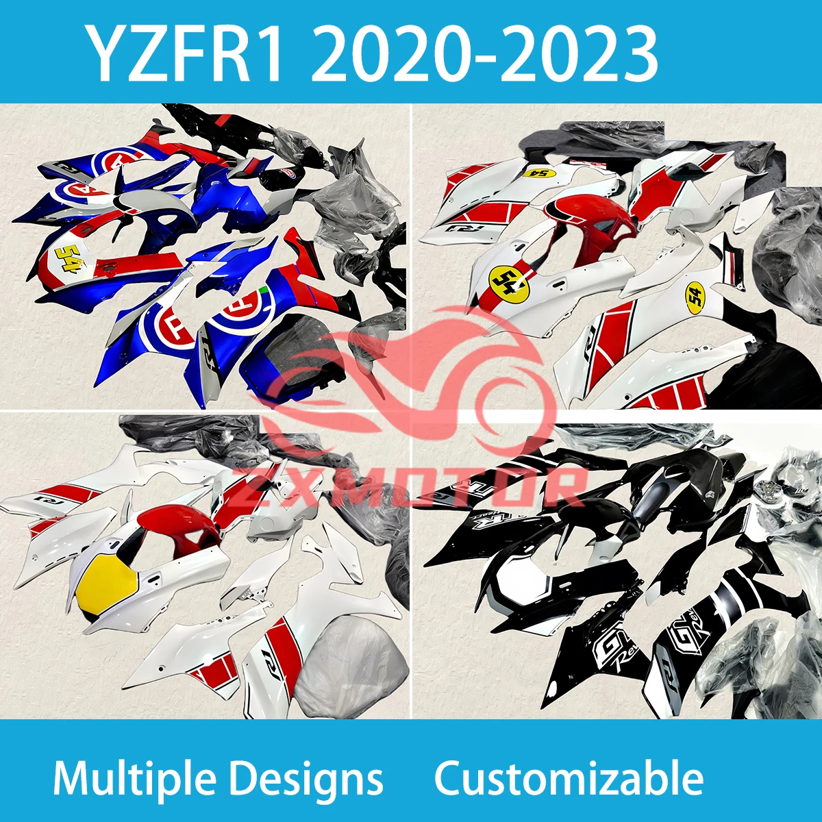 

For YAMAHA YZFR1 2020 2021 2022 2023 100% Fit Fairing Kit YZF R1 20-23 Motorcycle Customized Shell Body Parts Fairings