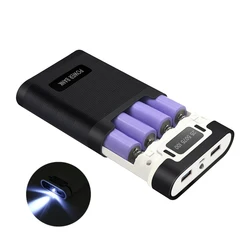 DIY 4 x 18650 Battery (Not Included) 10000mAh Power Bank Shell Box With 2 x USB Output Display For Phone DIY Power Shell