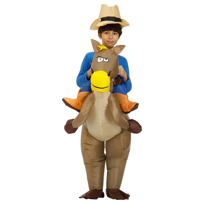 40 to 59 inch tall animal Halloween gift costume for kids inflatable cowboy ride horse CHILDREN'S DAY Purim party dress mn7