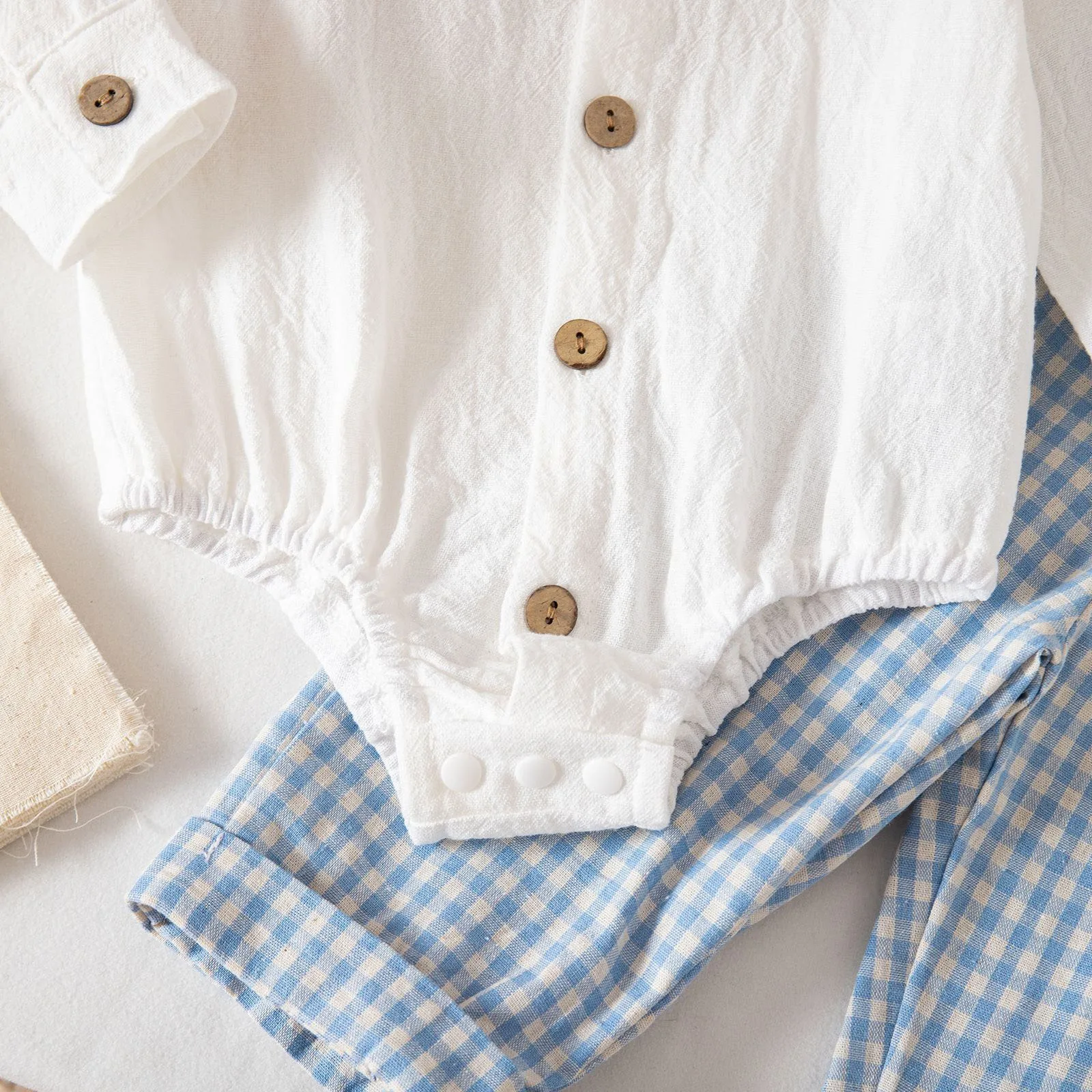 ملابس رسمية للأطفال الأولاد بأكمام طويلة مع سروال بحمالات منقوش لحفلات الزفاف وأعياد الميلاد وحفلات استقبال المولود الجديد