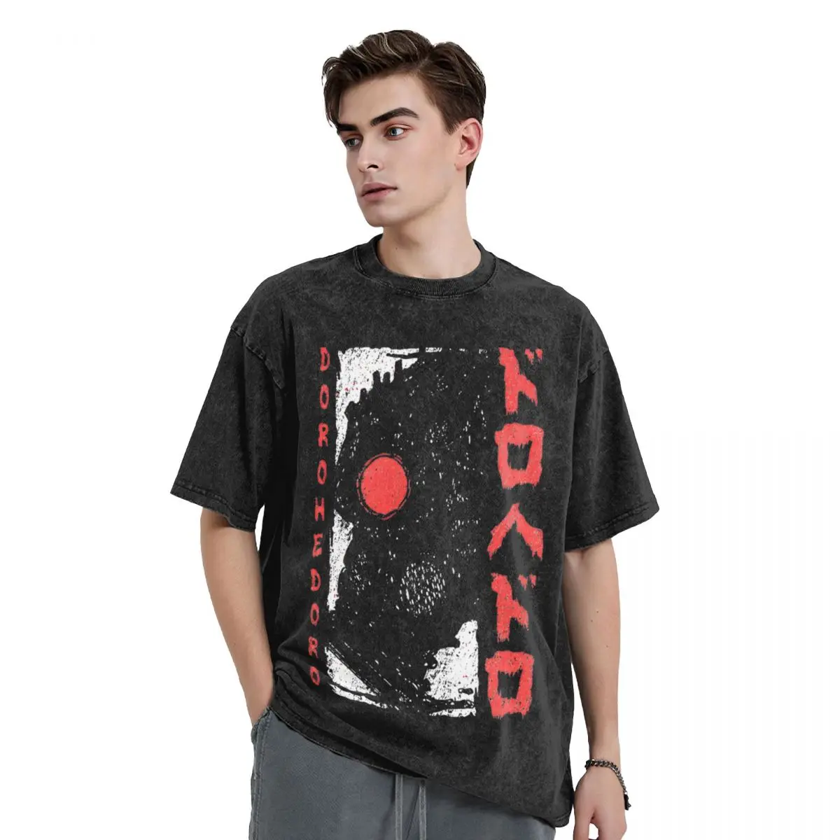 Kaiman - Dorohedoro - Anime WR Washed T Shirts Hip Hop Fashion T-Shirt Nikaido Tees for Men Women 100% Cotton Oversize Graphic