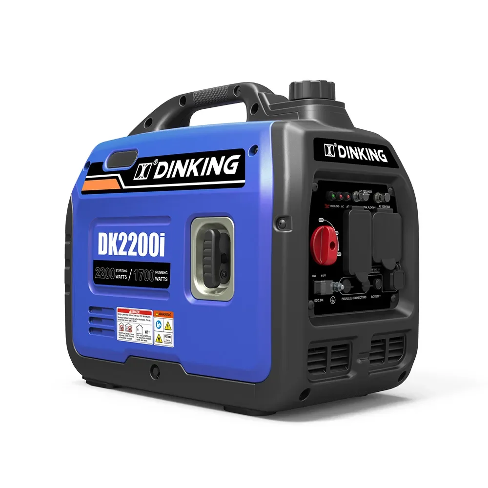 Dinking Factory Direct Inverter Generator 2.2KW Gasoline generator 2000w 110V 220V Portable Power Supply Clean Electricity