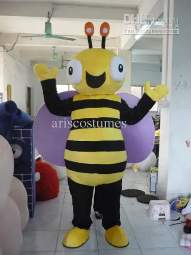 New Adult Halloween Christmas Bee Mascotte Fancy Cartoon Mascot Costume Plush Fancy Dress Mascot Costume