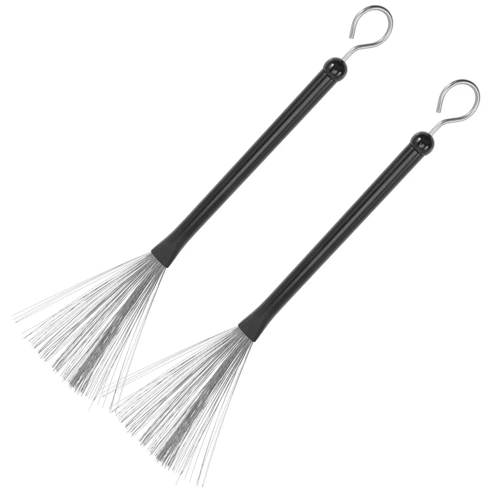 

2 Pcs Metal Handle Drum Brush Durable Jazz Wire Drumsticks Percussion Instrument Accessories Beginner Practice Bands