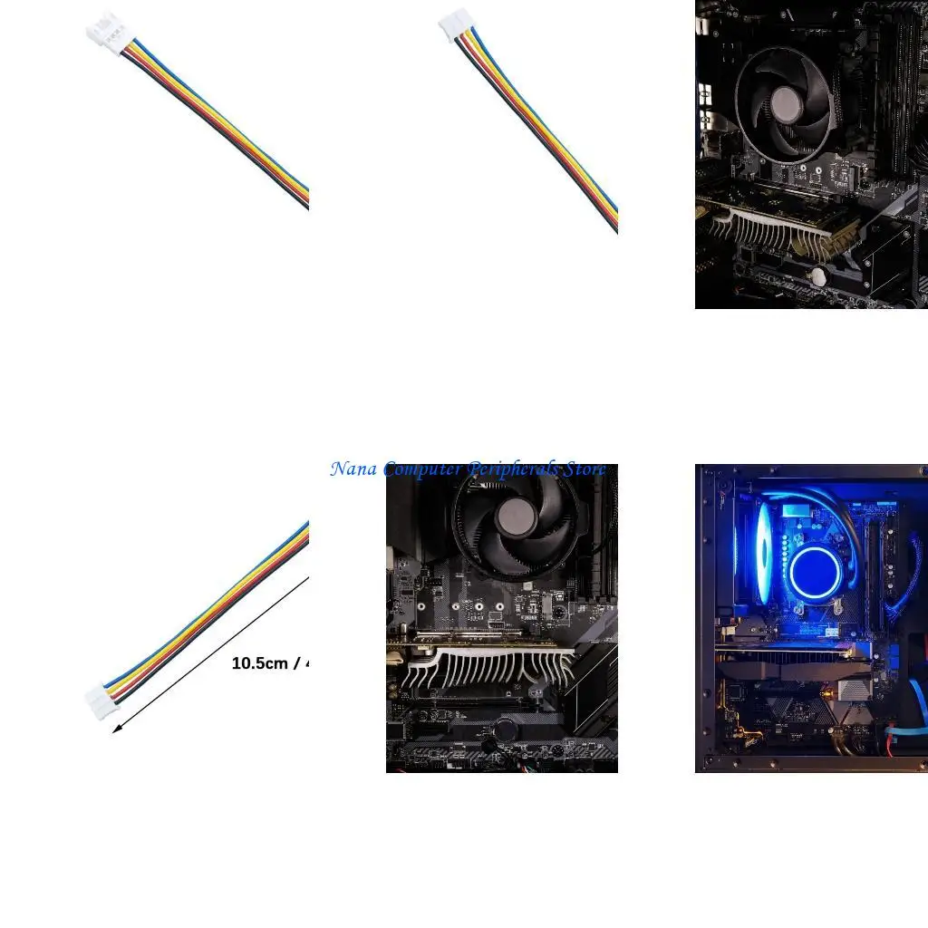 

F68C 4Pin PWMs Fan Cable Extension with Smartests Temperature Sensings for Computer Case Fan Installation