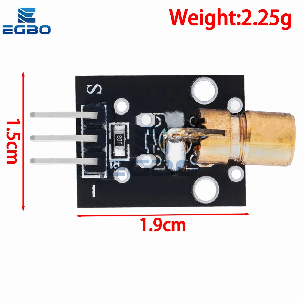 EGBO KY-008 650nm Laser Transmitter Module with Laser Sensor Module Non-Modulator Tube Laser Receiver Module Kit