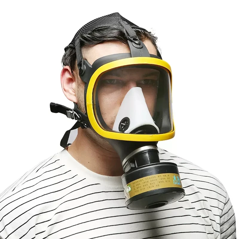 High Quality Full Face Gas Mask Respirator Toxic Gas Filtering For Painting Pesticide Spraying Work Safety chemistry respirator