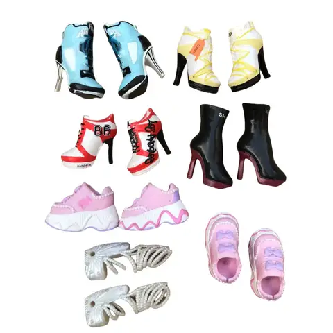 Rainbow Doll Shoes High Heels Sandals Personality Doll Boots 1/6 Doll Decors Original Hands Eyes Balls Accessories
