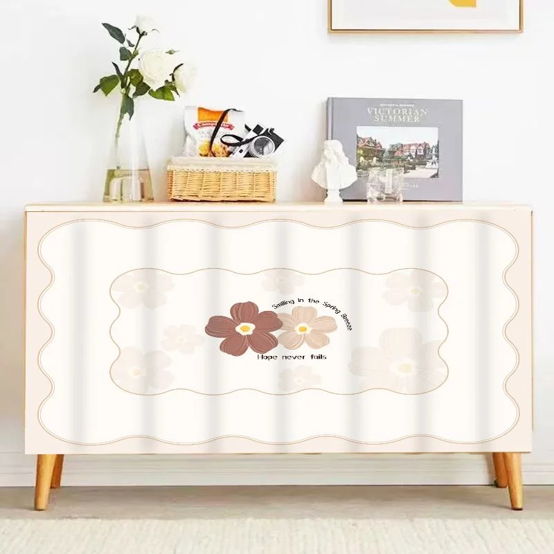 VIKAMA Geometric Kids Cabinet Curtain, Dustproof Wardrobe Door Curtain for Bookcase Dorm Room Bedroom Decor