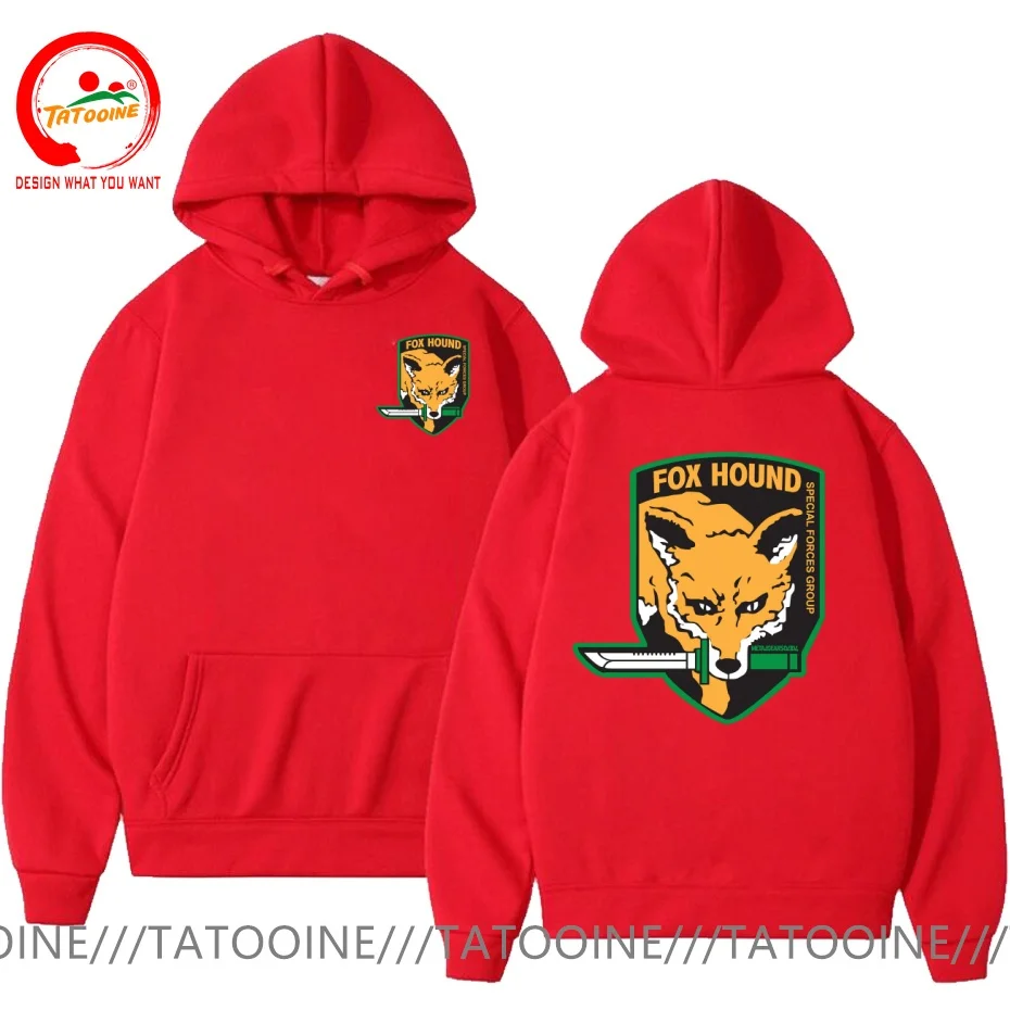 Camiseta Fox Hound Forças Especiais, roupa masculina moderna e casual, tops estilosos, camiseta de lazer, camiseta masculina.