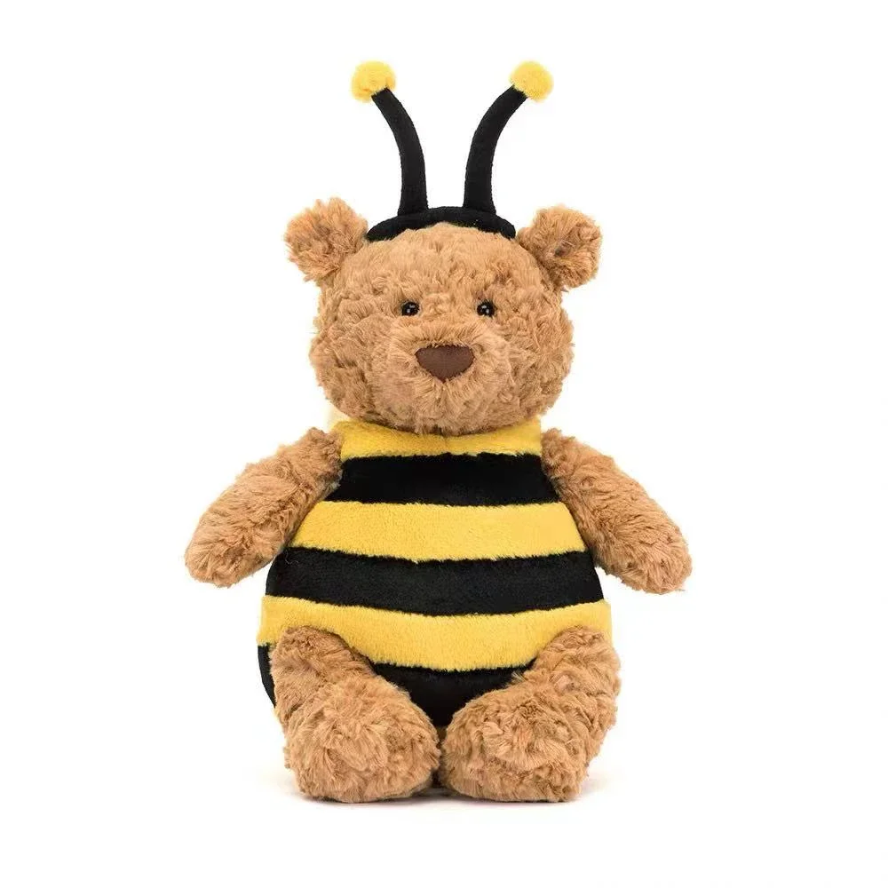 Squishy Teddy Bear Transform Into Bee Plush Doll Stuffed Toys For Children Huggable Sleep Pillow Lovely Christmas Birthday Gift