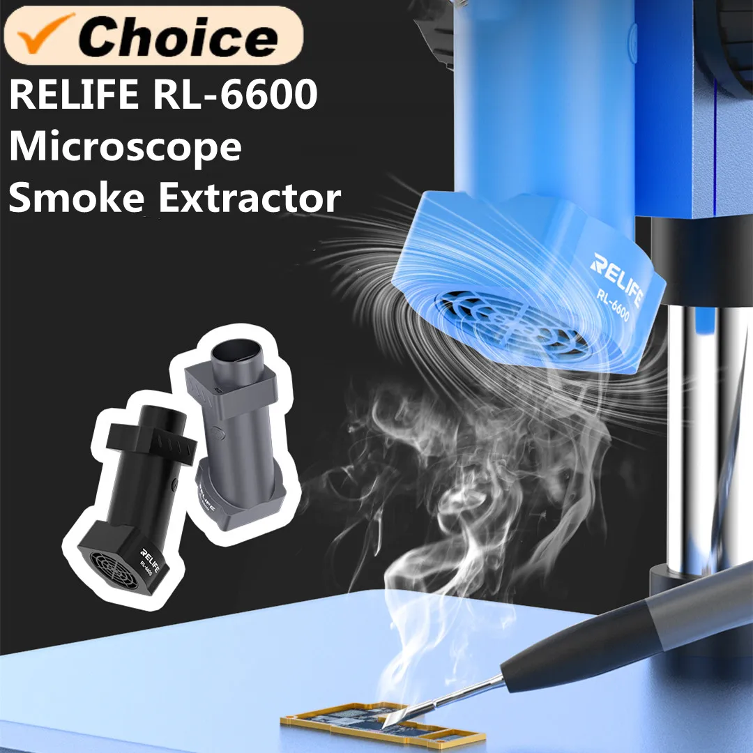 

RELIFE RL-6600 Powerful Microscope Smoke Extractor Type-C Mobile Phone Welding Repair Oil Fumes Oil Fumes Exhaust Fan Tool