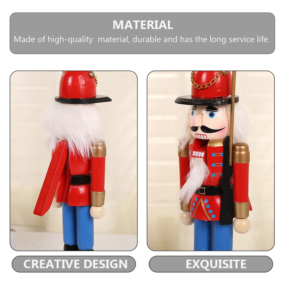 

Wooden Soldier Hanging Parts Decorations Nutcracker Sculpture Baby Ornament Cloth Toy Child Figurine